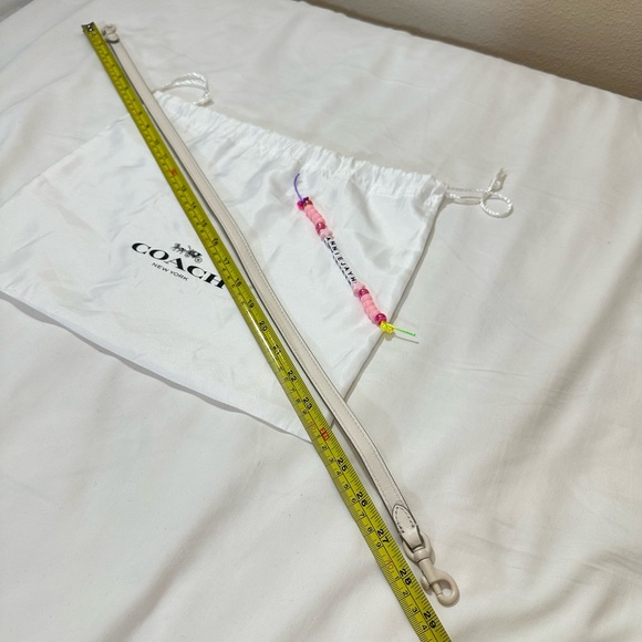 *SET OF 2* NEW Coach Long Shoulder Strap + Crossbody Leather Strap (Chalk White) - Picture 7 of 7